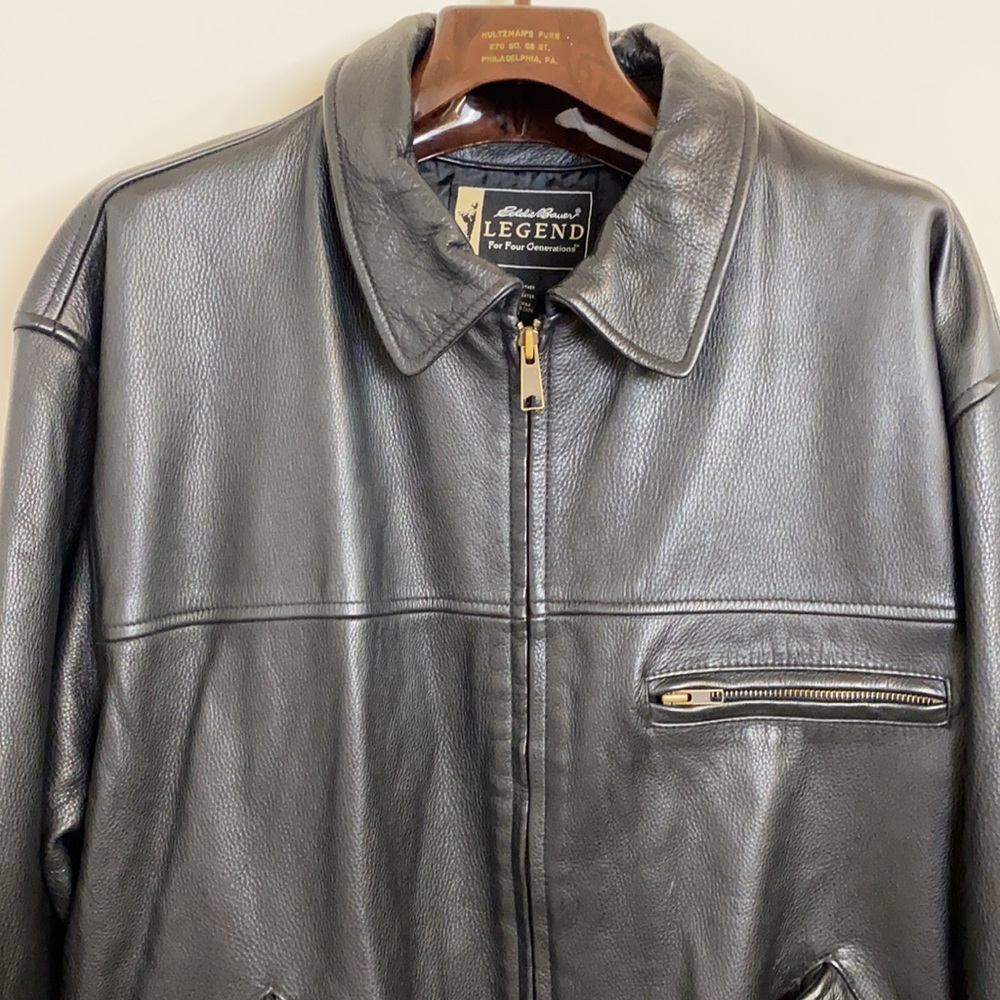 Eddie Bauer Journeyman HOST PICK!✨✨✨!Genuine Leather Jacket XL - Picture 2 of 7